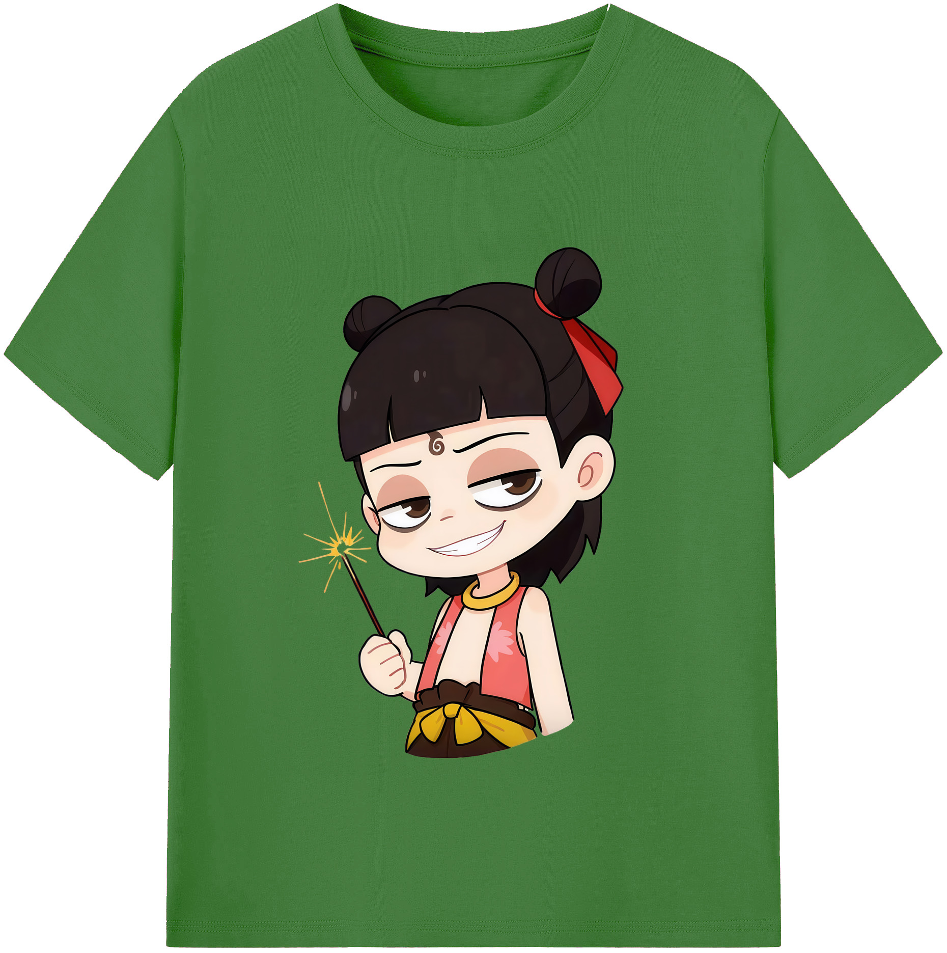 （画像用） Ne Zha 2 ナタ 魔童の大暴れ レディースカジュアルプリントTシャツ（綿100％）